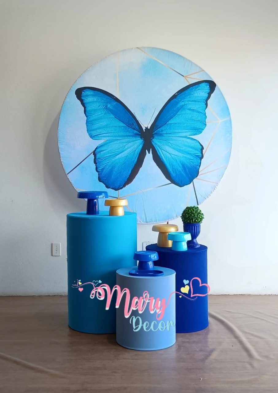 Borboleta Azul Kit Básico  - Mary Decor Festas & Locações
