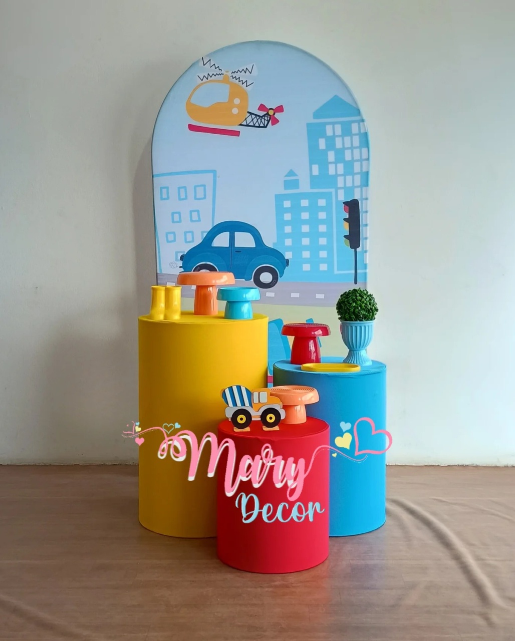   Carrinhos Kit Celebre Básico    - Mary Decor Festas & Locações