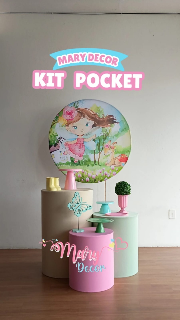 Kit Pocket Fada Jardim - Mary Decor Festas & Locações