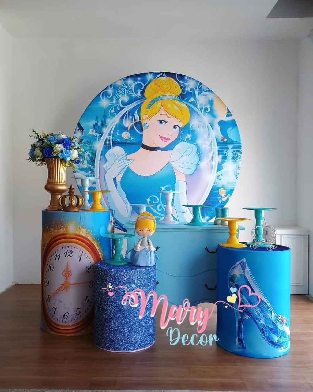 Cinderela  Kit Festa Em Casa  - Mary Decor Festas & Locações