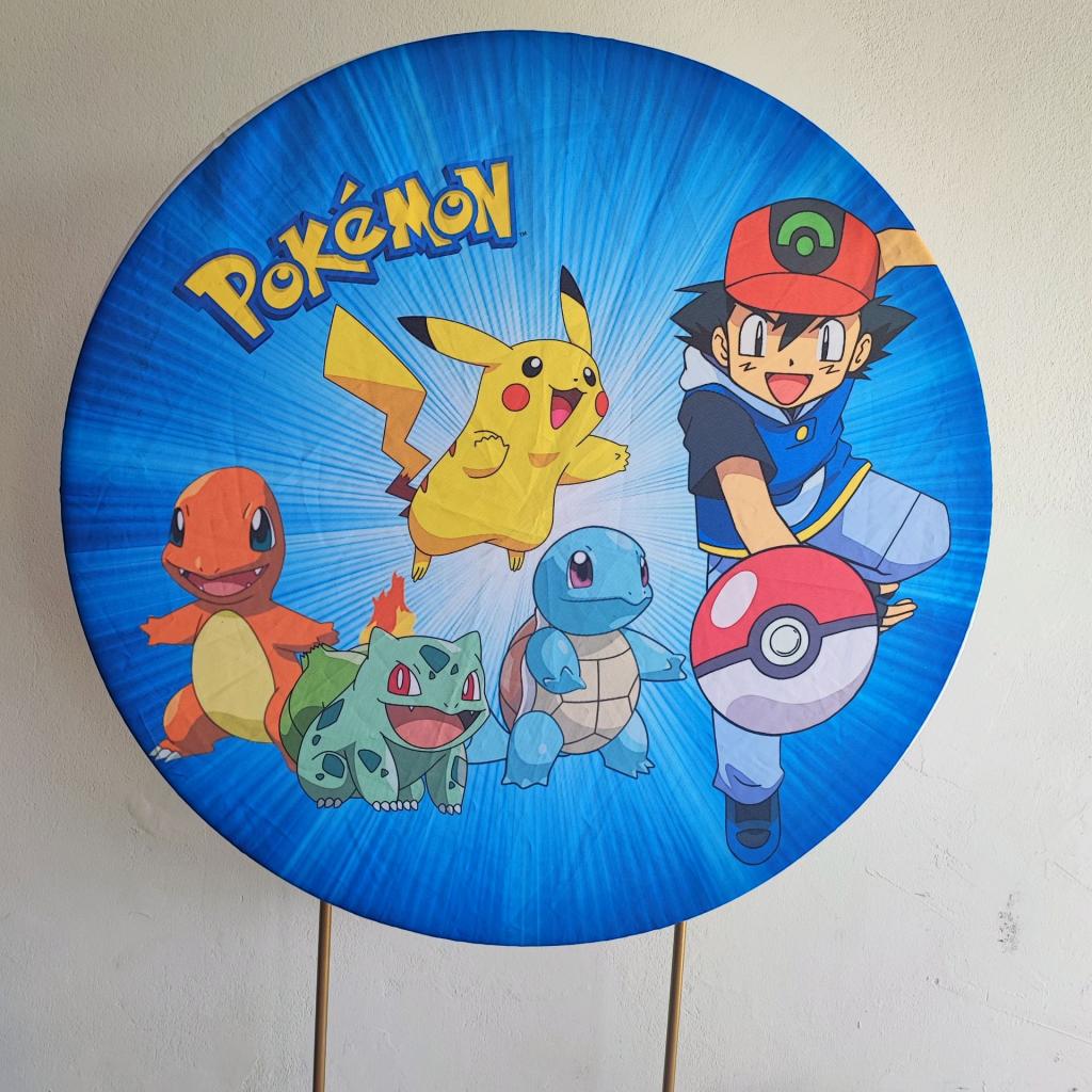 Capa Painel Pokemon Medio 1.00X1.00 - Mary Decor Festas & Locações