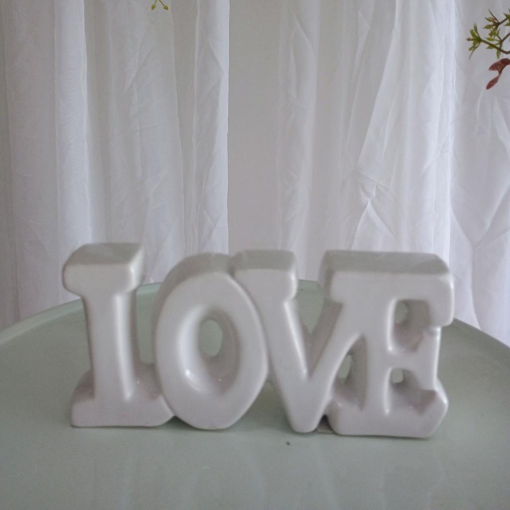 Love de Porcelana Branco - Mary Decor Festas & Locações