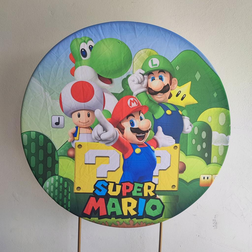 Capa Painel Mario Bros Medio 1.00X1.00 - Mary Decor Festas & Locações