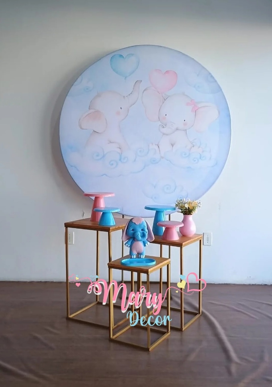 Elefantinho Chá Revelação   Kit Só Uma Coisinha Simples  - Mary Decor Festas & Locações