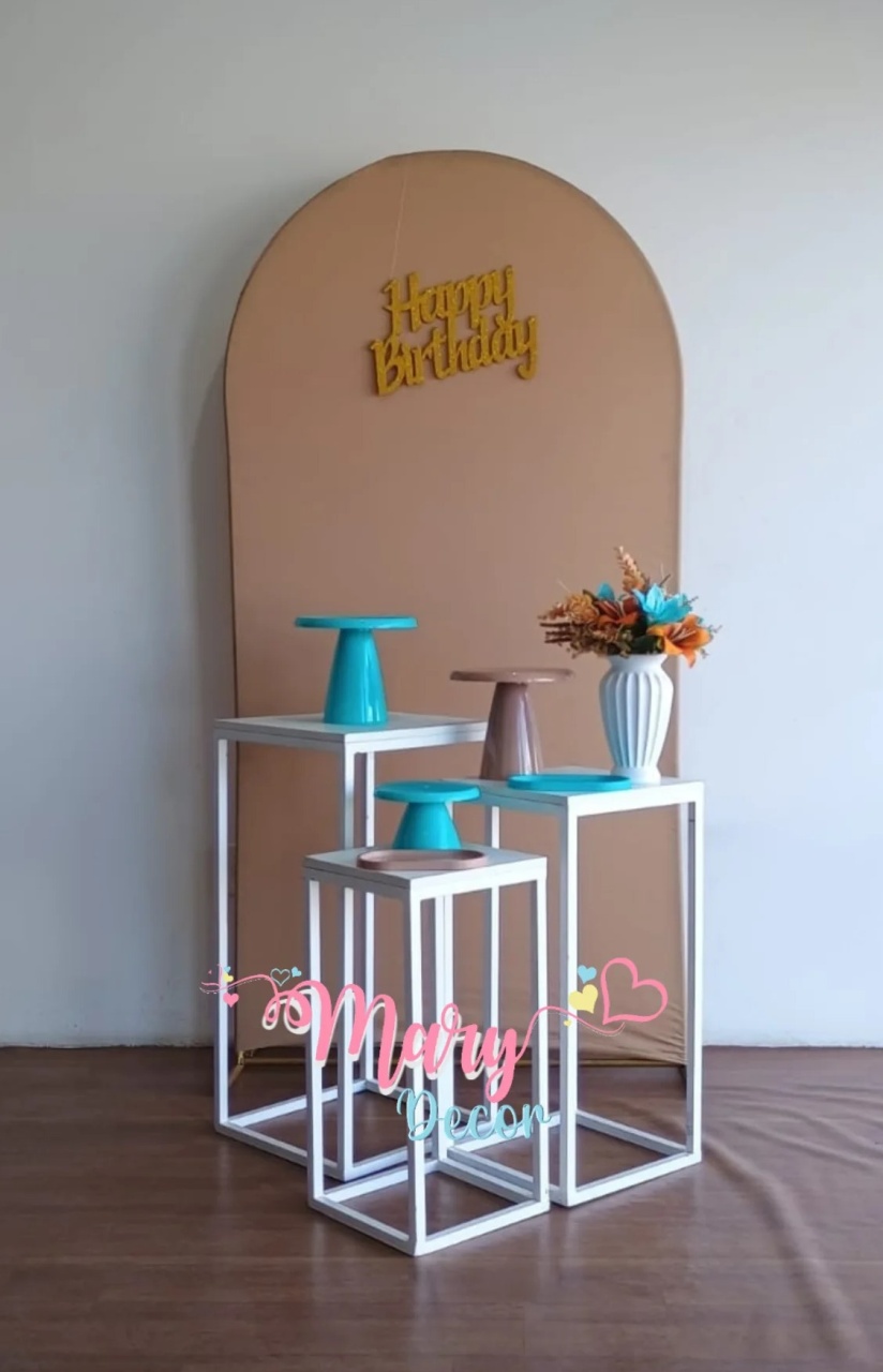Kit Meu Dia Areia Com Azul  - Mary Decor Festas & Locações