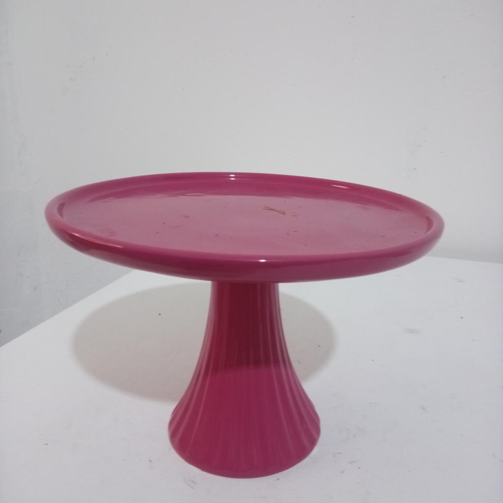 Bandeja Ceramica Rosa Pink   M - Mary Decor Festas & Locações