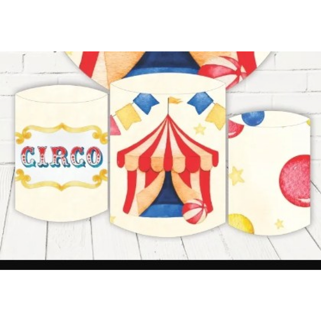 Capa de Cilindro Circo - Mary Decor Festas & Locações