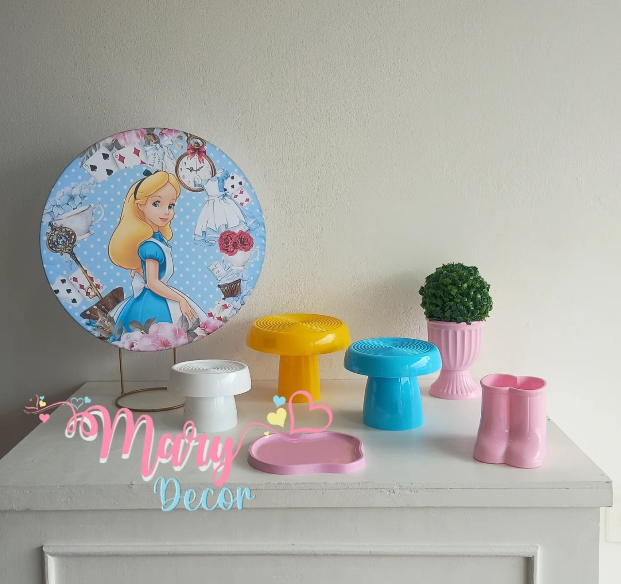 Mini Kit  Alice No País das Maravilhas  - Mary Decor Festas & Locações