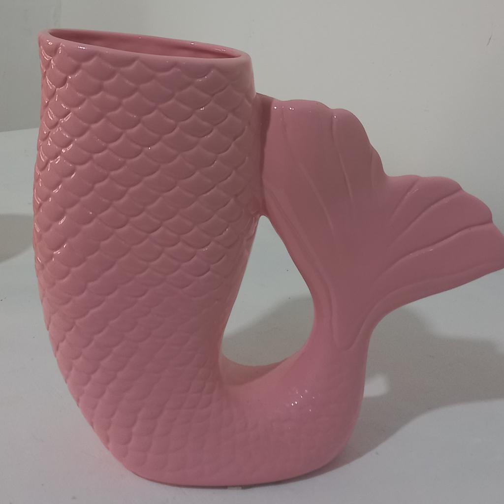 Vaso Cauda de Sereia Rosa - Mary Decor Festas & Locações