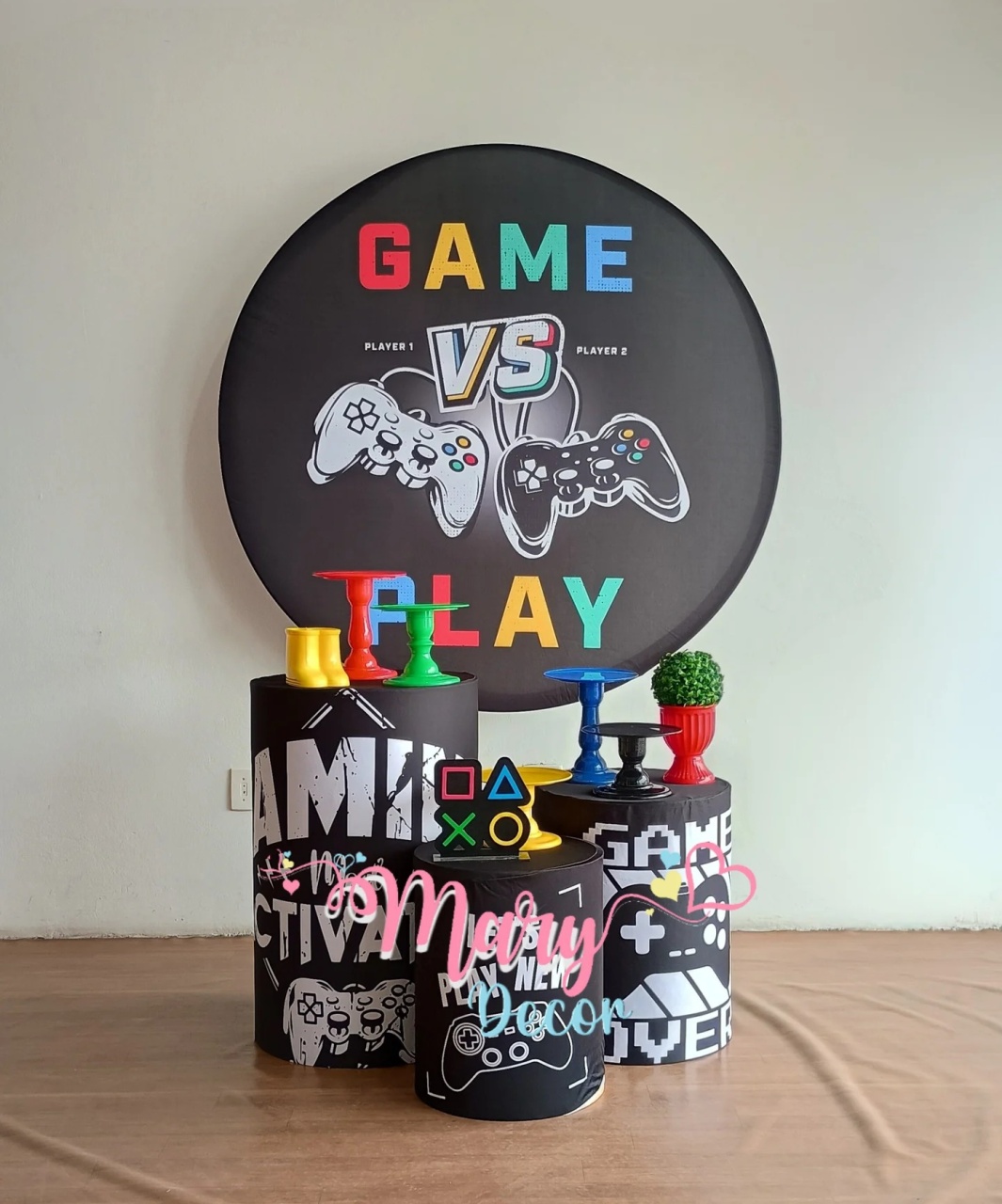 Vídeo Game Kit Só Um Bolinho  - Mary Decor Festas & Locações