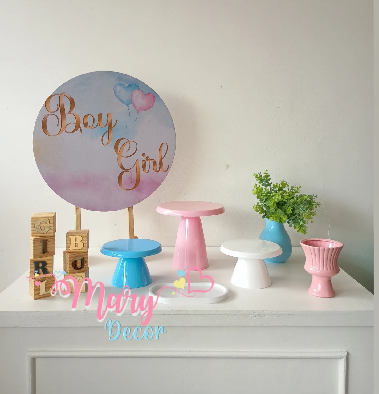 Mini Kit Chá Revelação  - Mary Decor Festas & Locações