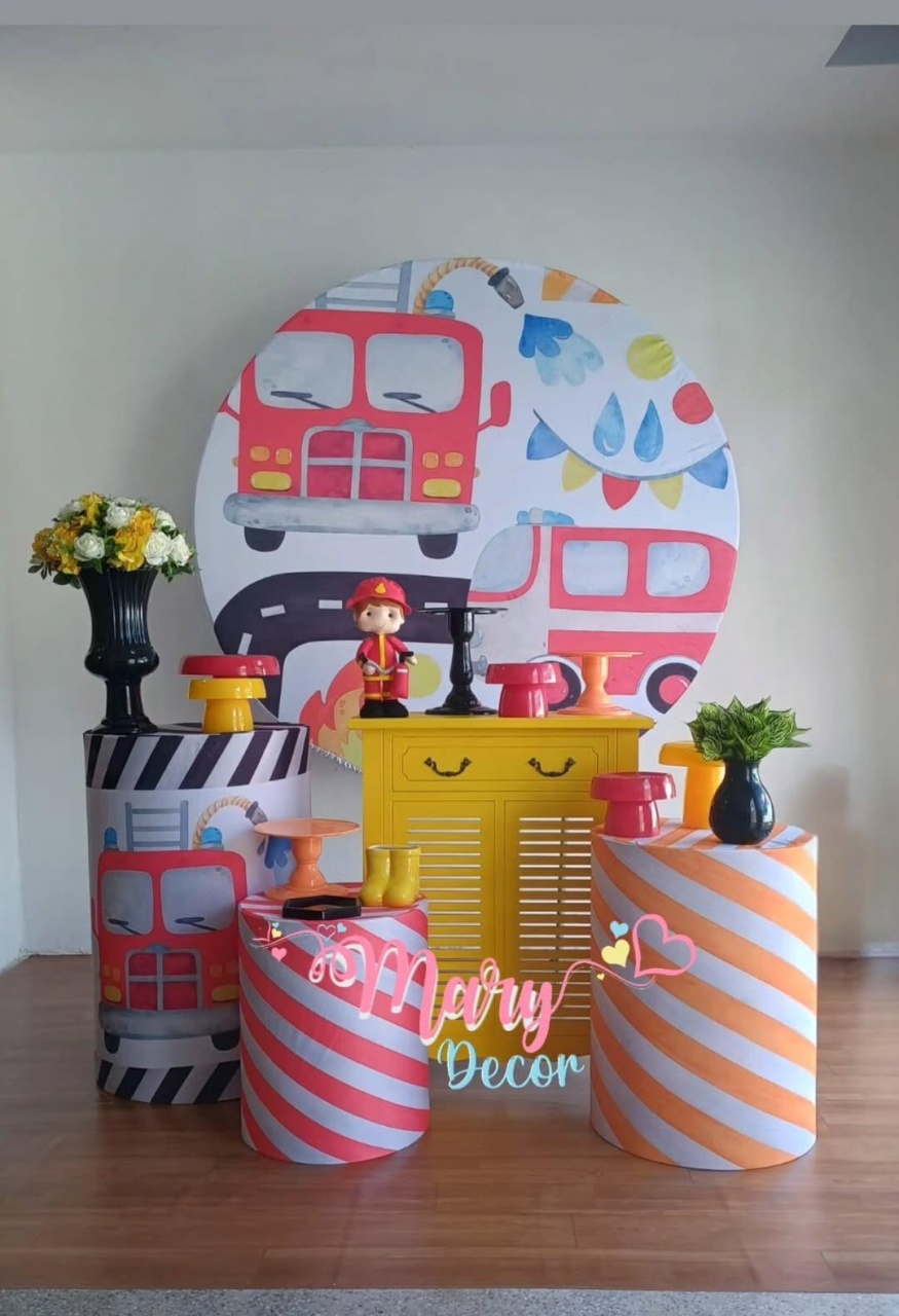 Bombeiro  Kit Festa Em Casa  - Mary Decor Festas & Locações