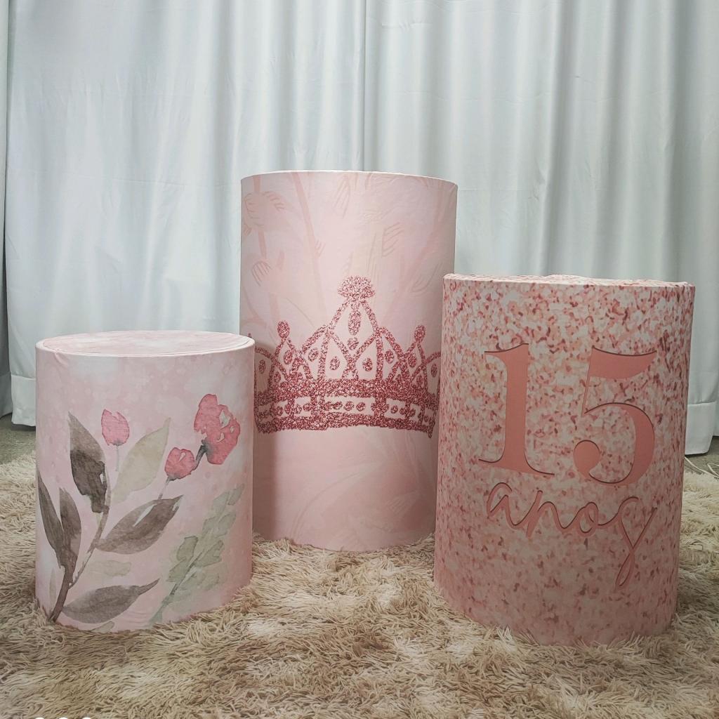 Capas de Cilindro 15 Anos - Mary Decor Festas & Locações