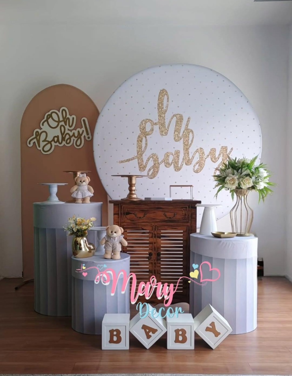 Oh Baby  Chá de Bebê Kit Meu Chá Elegante  - Mary Decor Festas & Locações