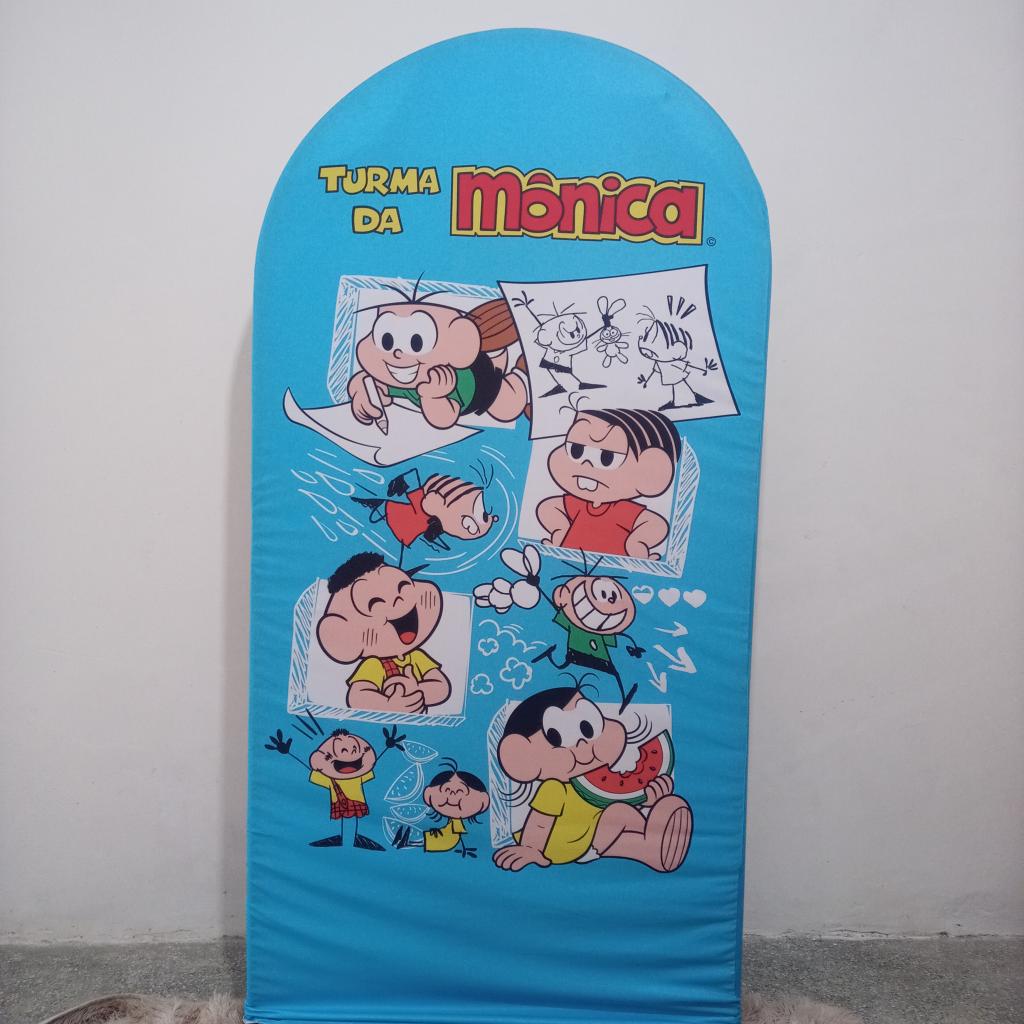 Veste Facilturma da  Monica  (Capa P/ Painel Romano Ou Retanguar) - Mary Decor Festas & Locações