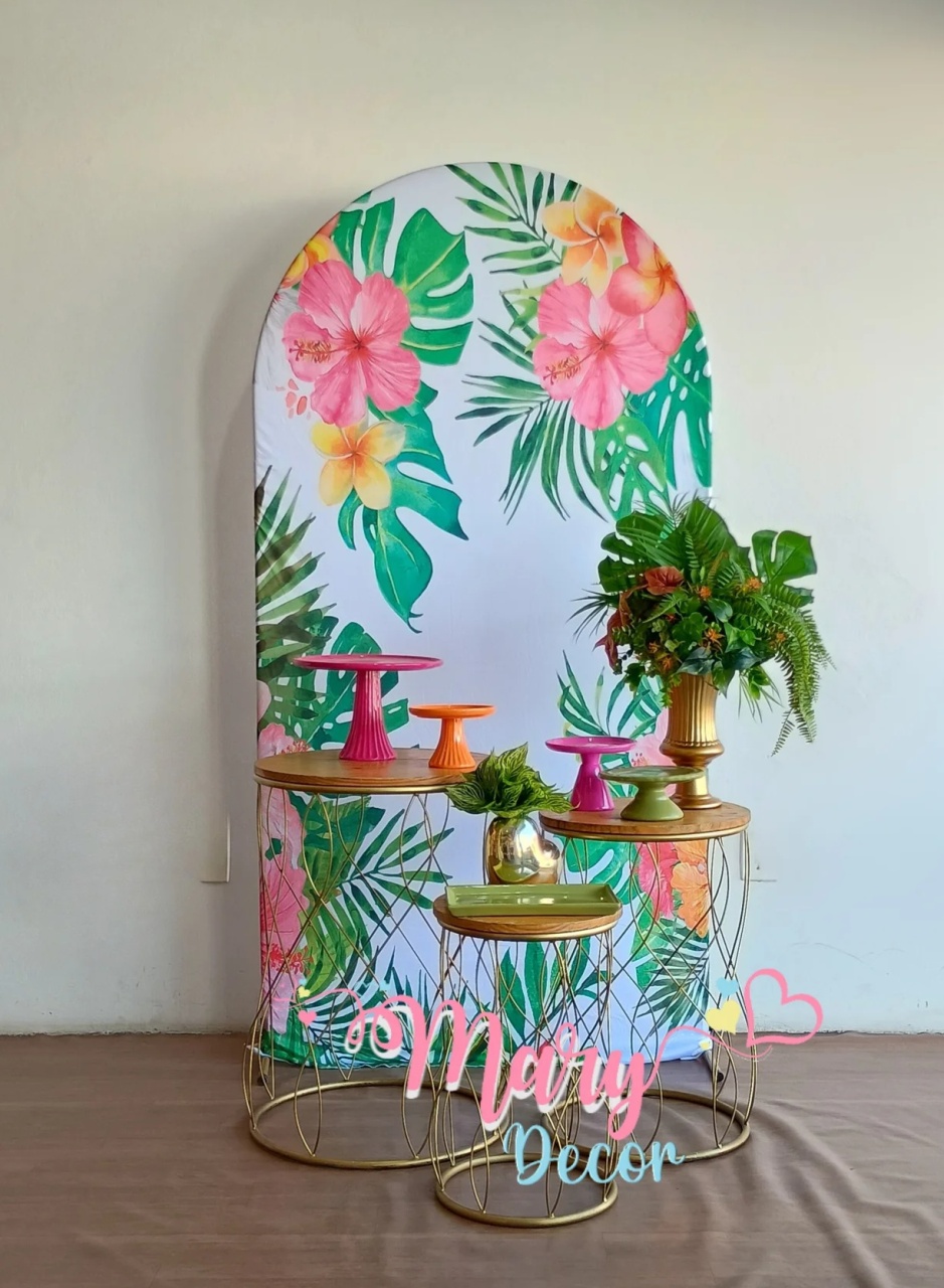 01 Tropical Havaiano Kit Celebre 02 - Mary Decor Festas & Locações
