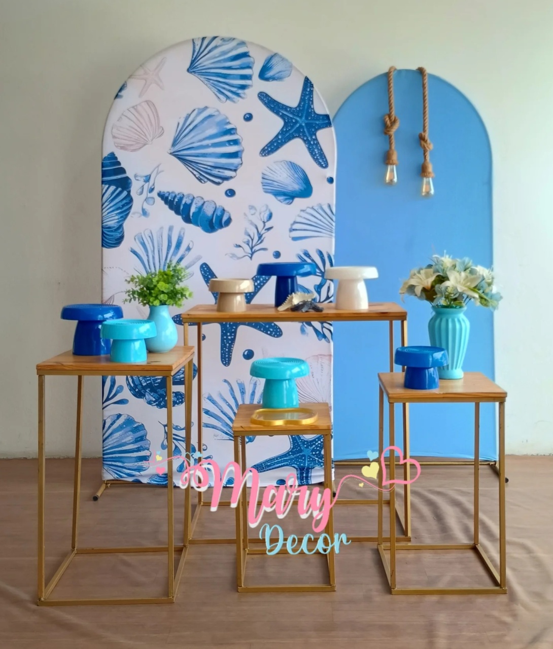 Oceano Praia Festa Em Casa + Adicionais - Mary Decor Festas & Locações
