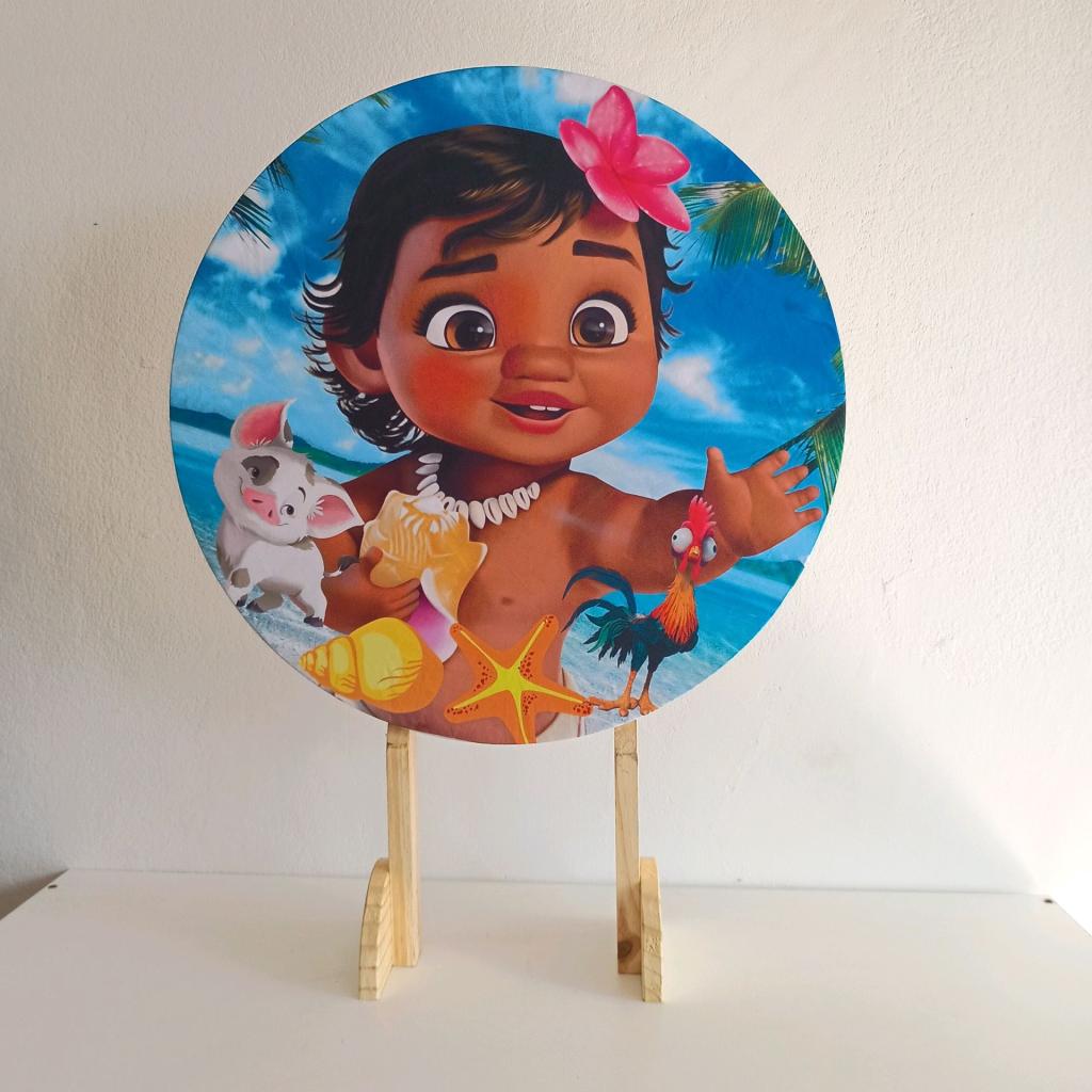 Capa Mini Painel 50X50 Moana Baby - Mary Decor Festas & Locações