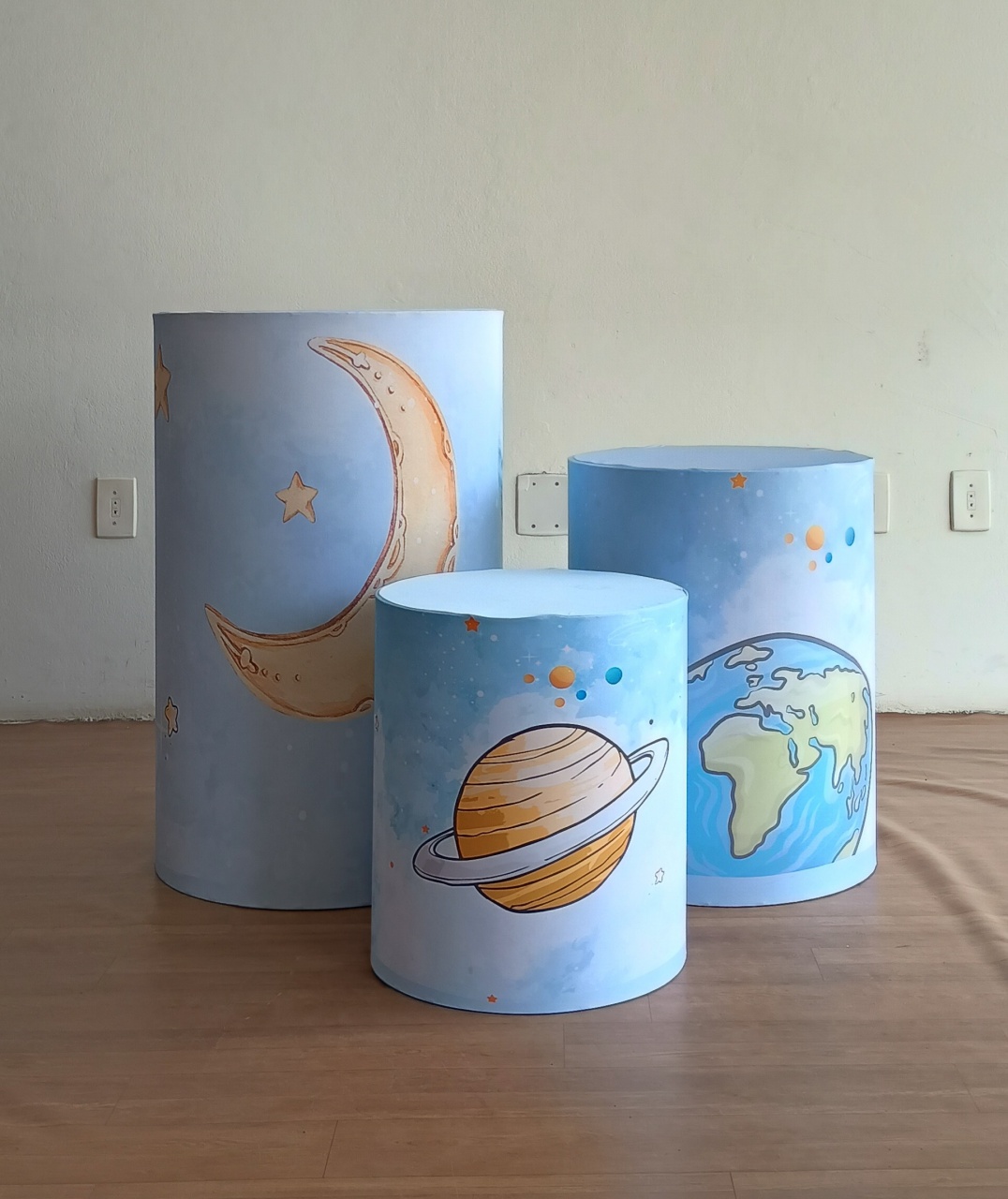 Trio de Capas de Cilindro Tema Astronauta - Mary Decor Festas & Locações