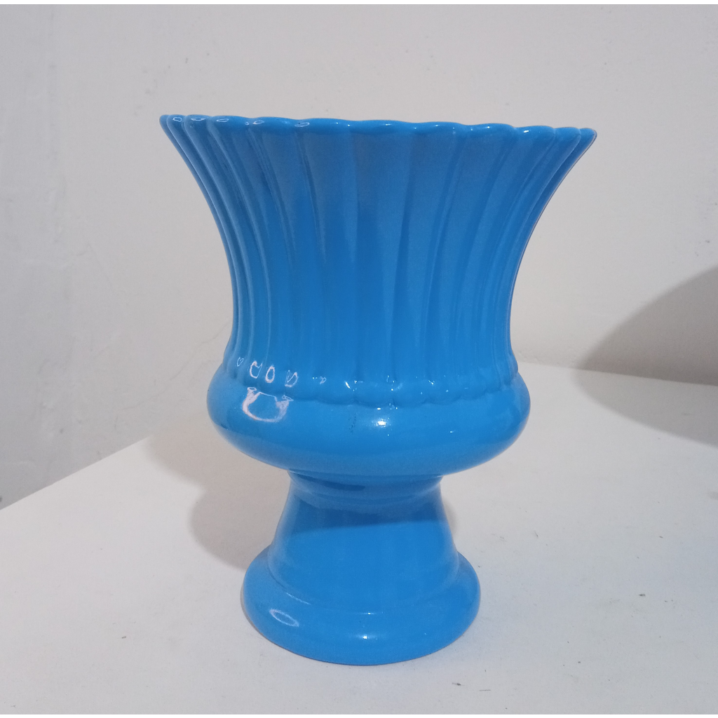 Vaso  Ceramica Azul Turquesa M - Mary Decor Festas & Locações