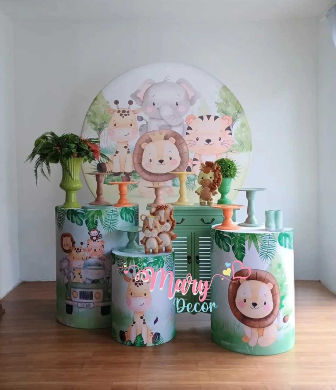 Safari Baby Kit Festa Em Casa  - Mary Decor Festas & Locações