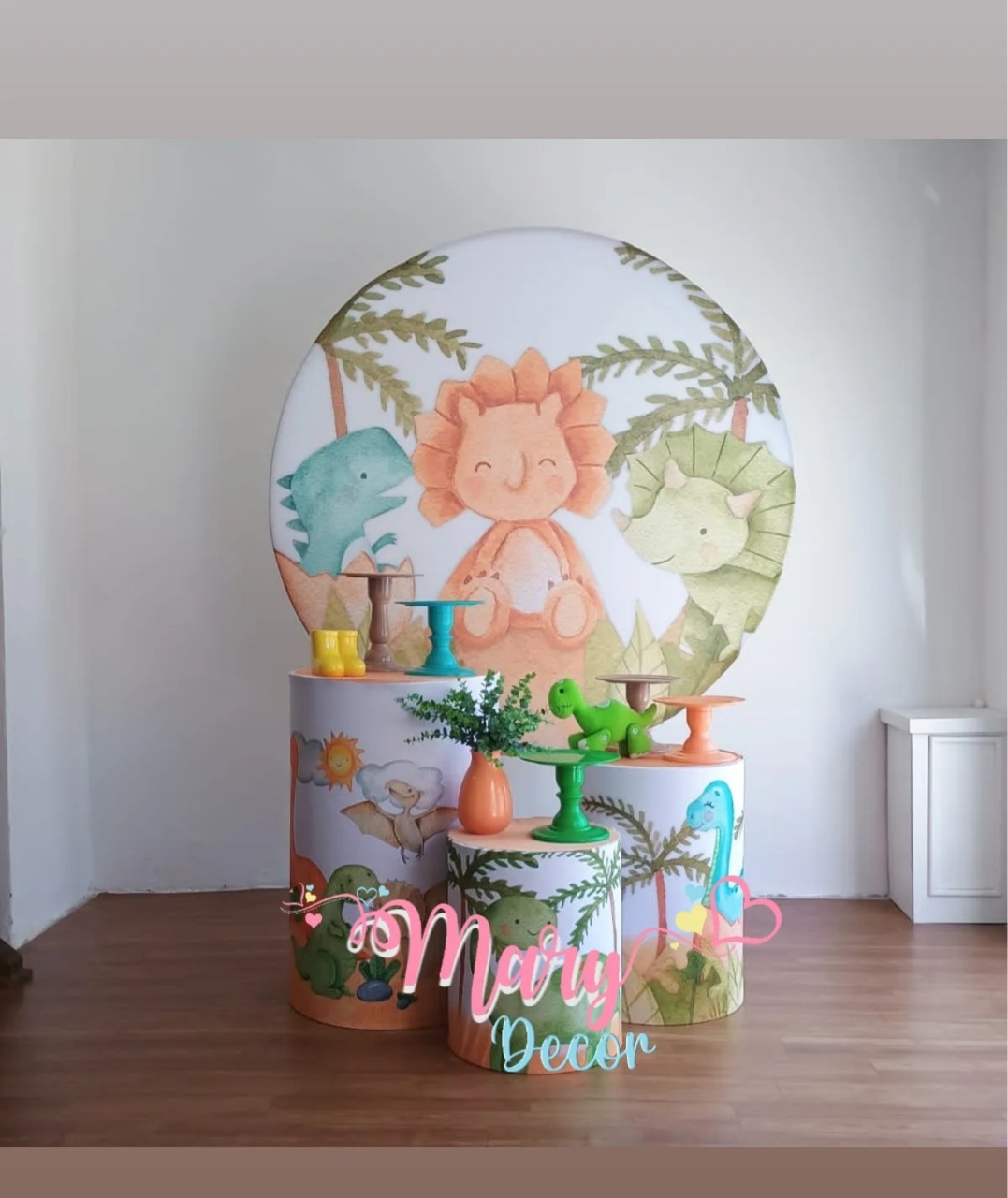 Dino Baby Aquarela Kit Só Um Bolinho  - Mary Decor Festas & Locações