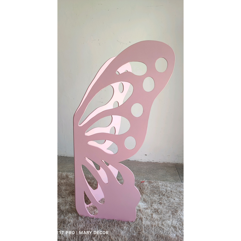 Borboleta Grande Rosa1.30 Altura - Mary Decor Festas & Locações
