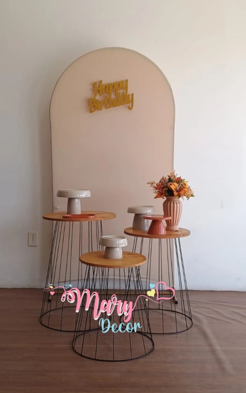 Kit Meu Dia Bege Com Terra Cota  - Mary Decor Festas & Locações