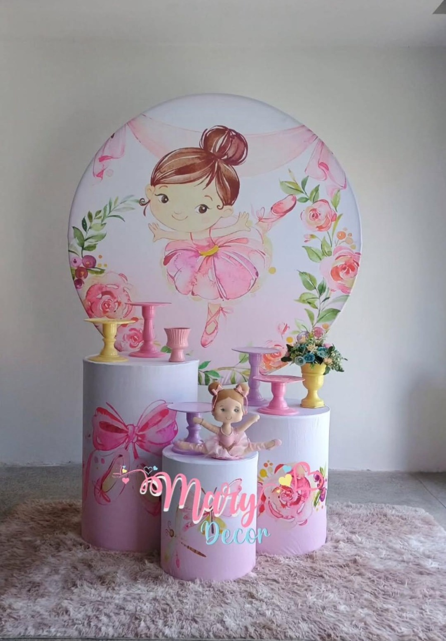  Bailarina Kit Só Um Bolinho  - Mary Decor Festas & Locações