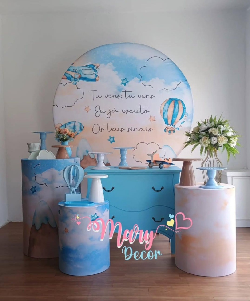 Nuvens Kit Chá de Bebê Meu Chá  - Mary Decor Festas & Locações