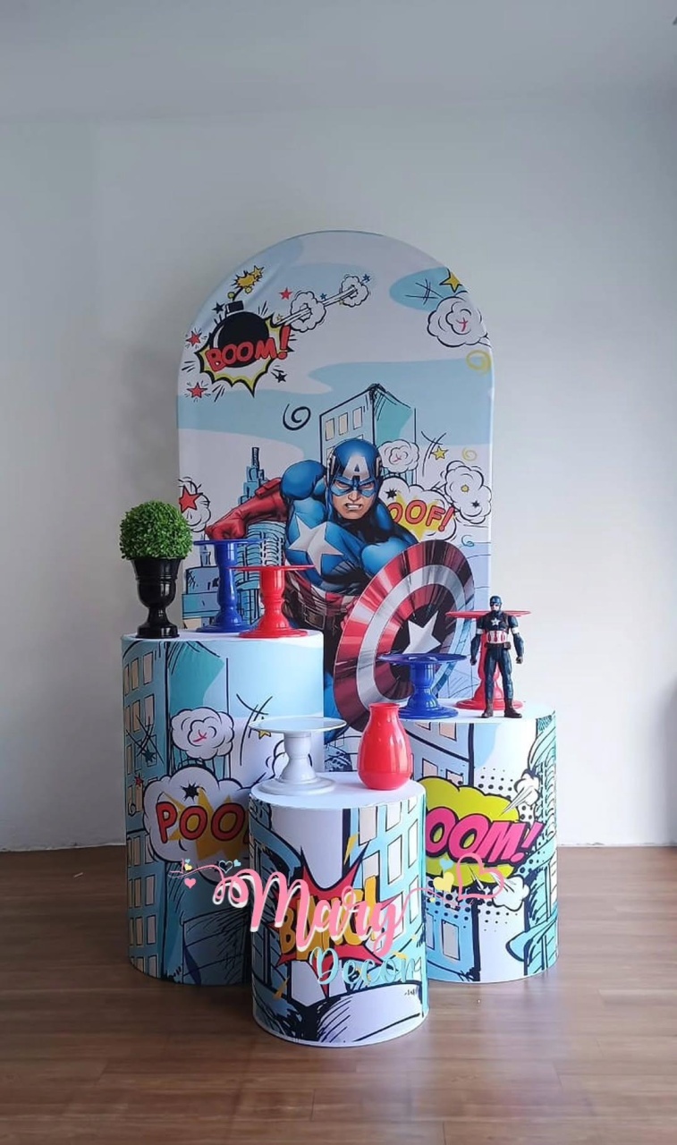 Capitão America  Kit Só Um Bolinho  - Mary Decor Festas & Locações
