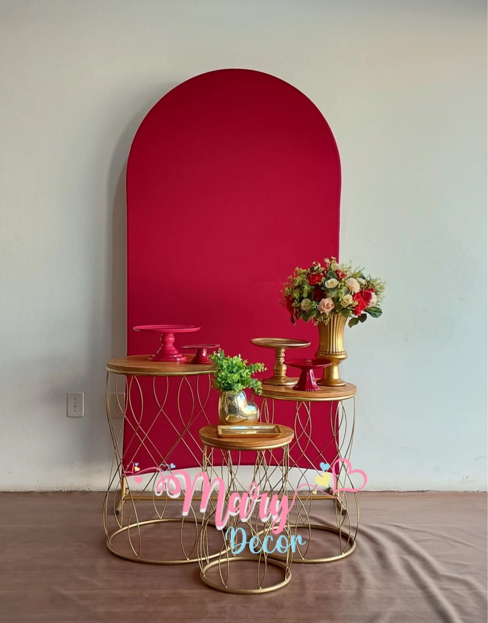 Vinho /Bordo Kit Celebre 03 - Mary Decor Festas & Locações