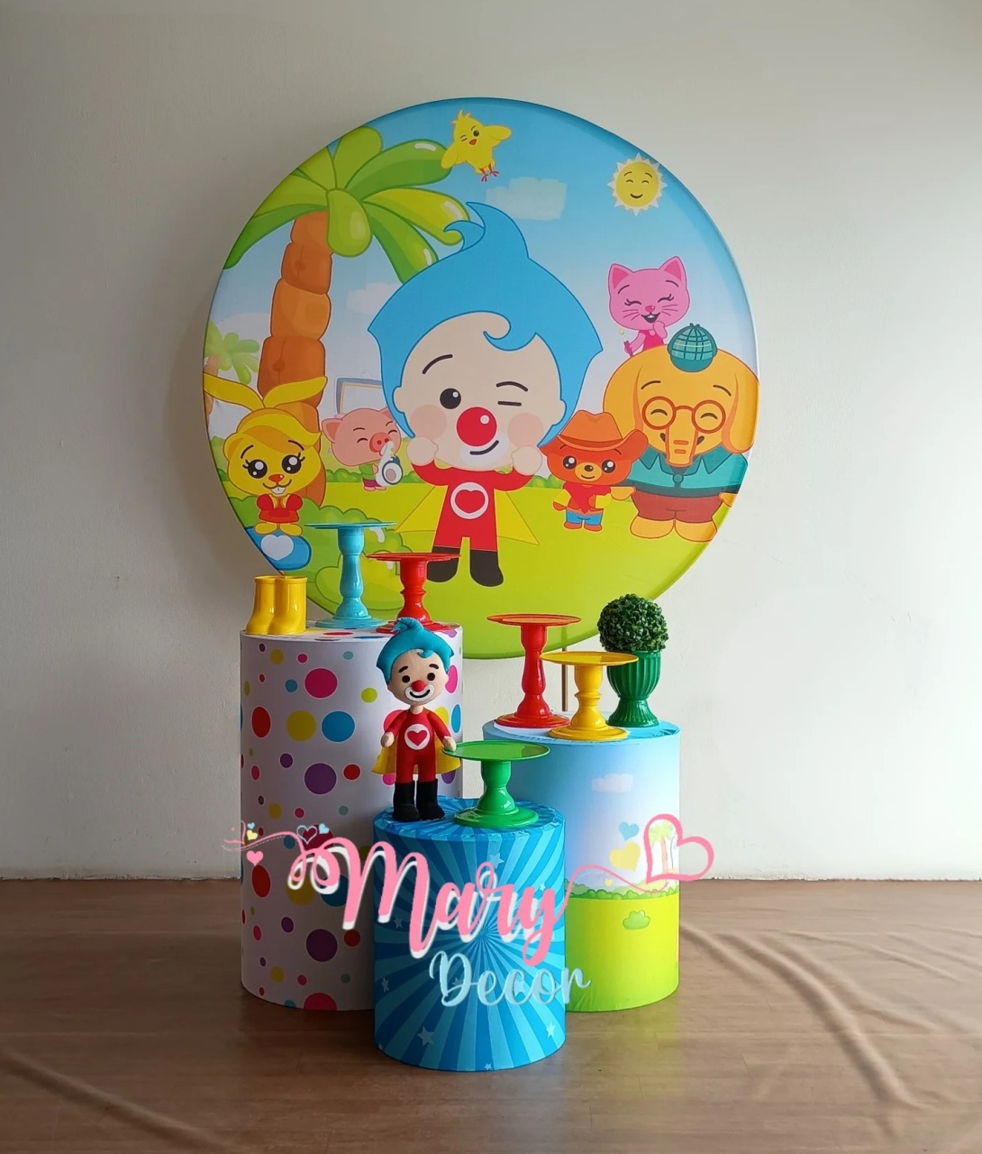 Palhaço Plim Plim  Kit  Só Um Bolinho - Mary Decor Festas & Locações