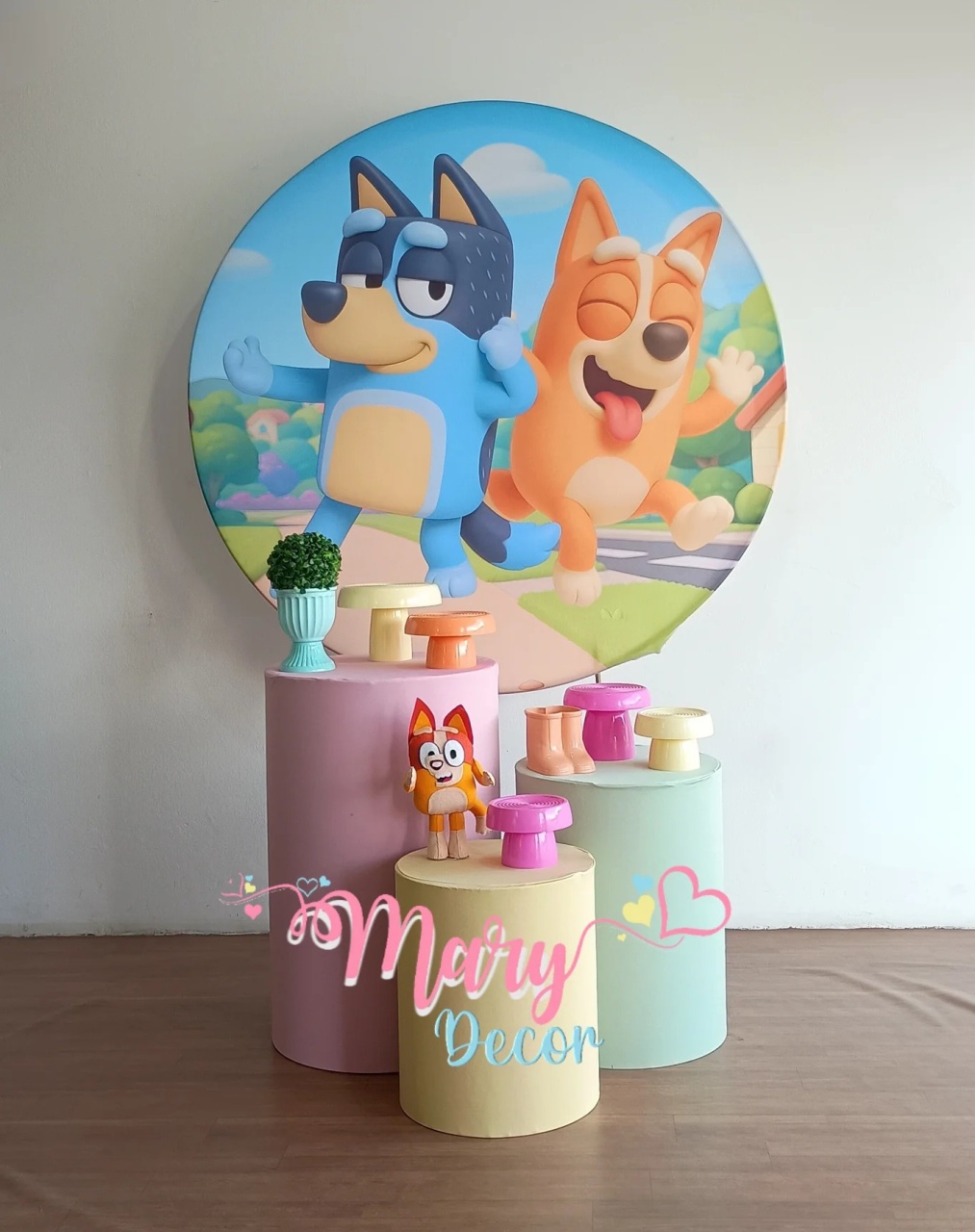Kit Básico  Bluey Menina  - Mary Decor Festas & Locações