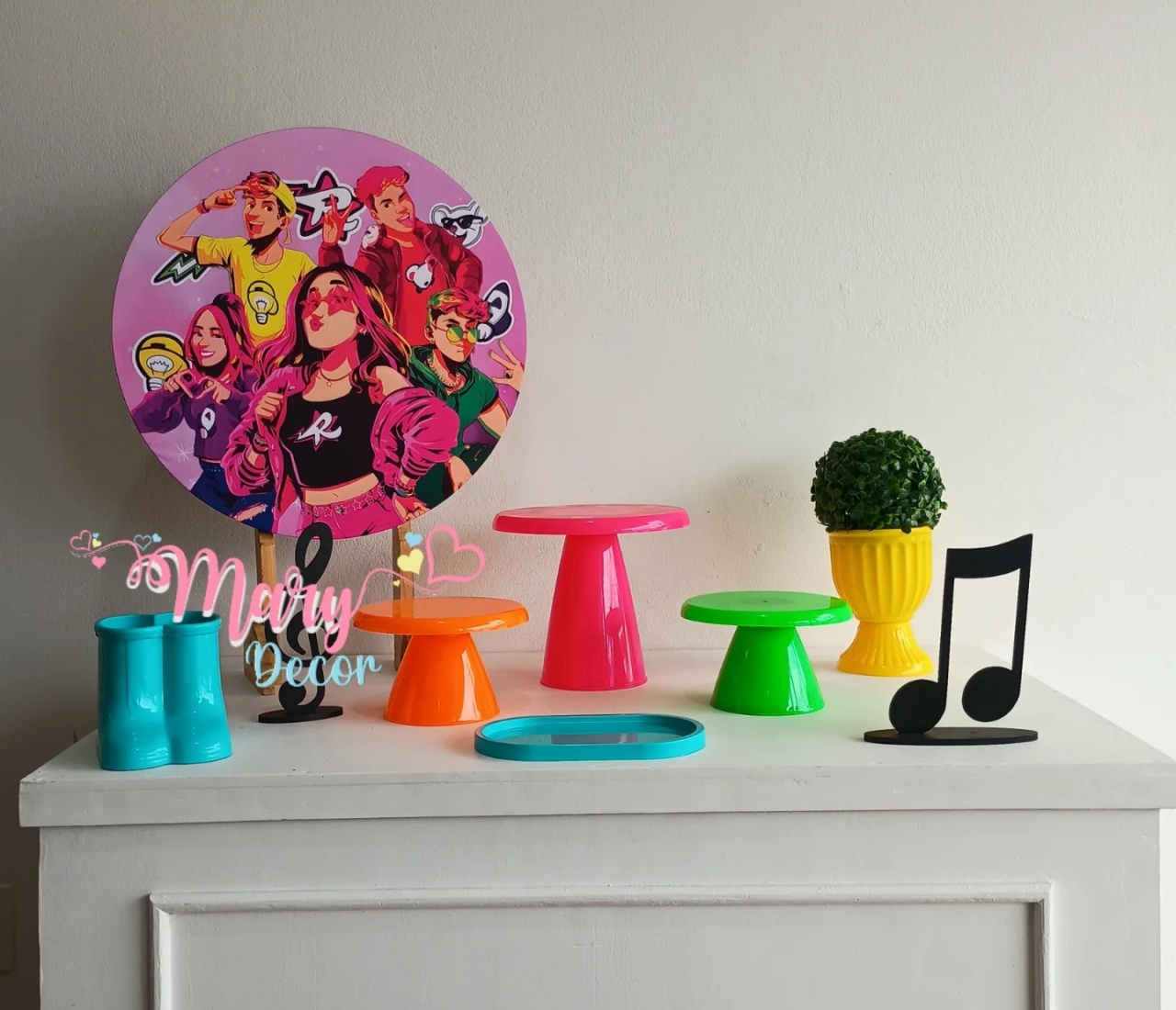 Os Rosas Mini Kit Festa Na Mesa - Mary Decor Festas & Locações