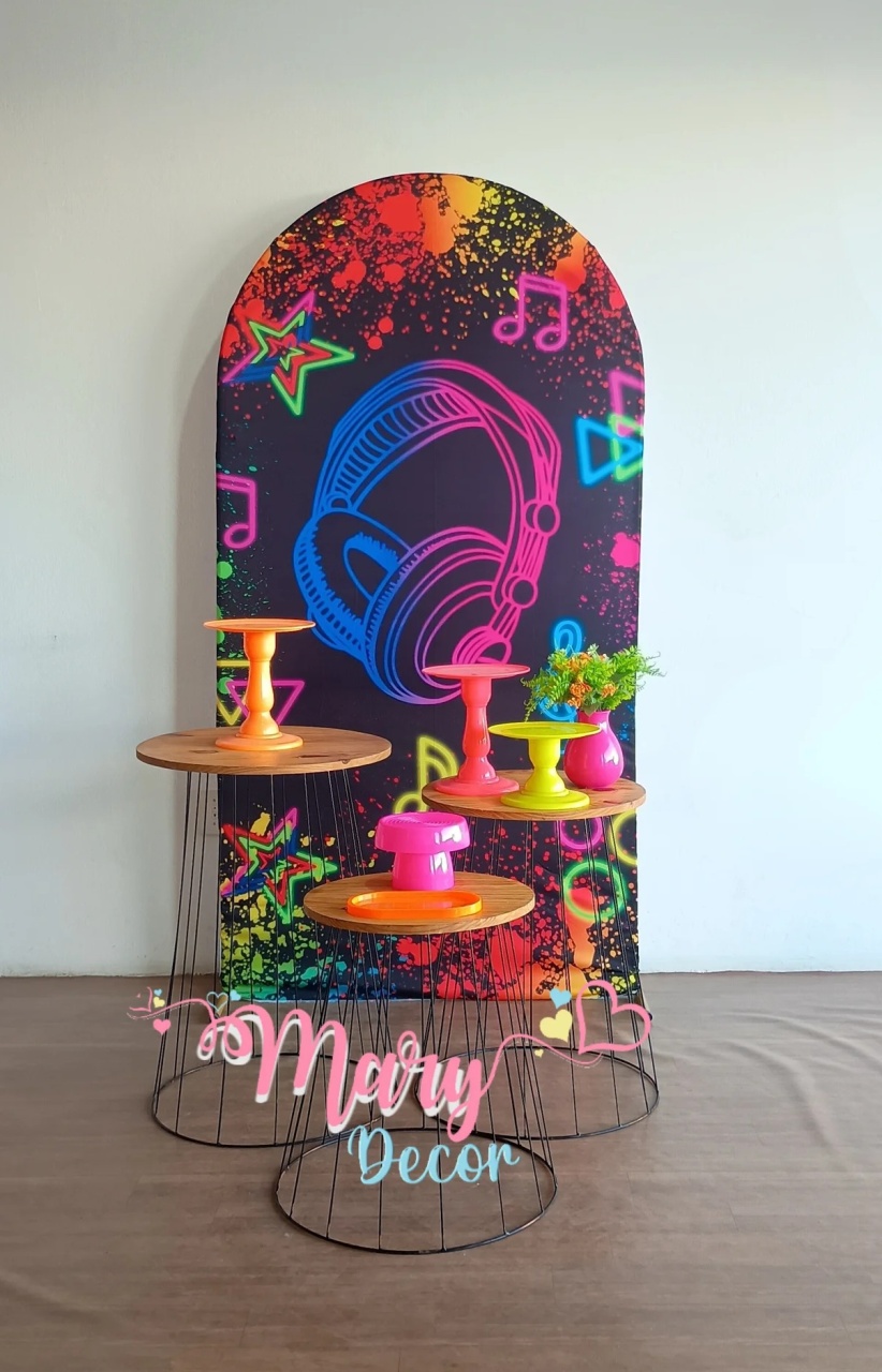 Balada Neon 2    Kit Meu Dia Especial   - Mary Decor Festas & Locações