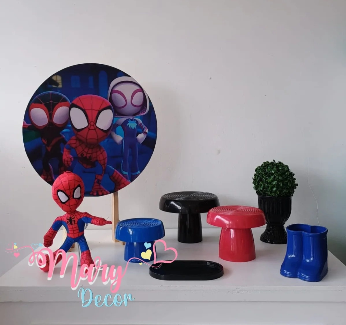 Mini Kit Homem Aranha  - Mary Decor Festas & Locações