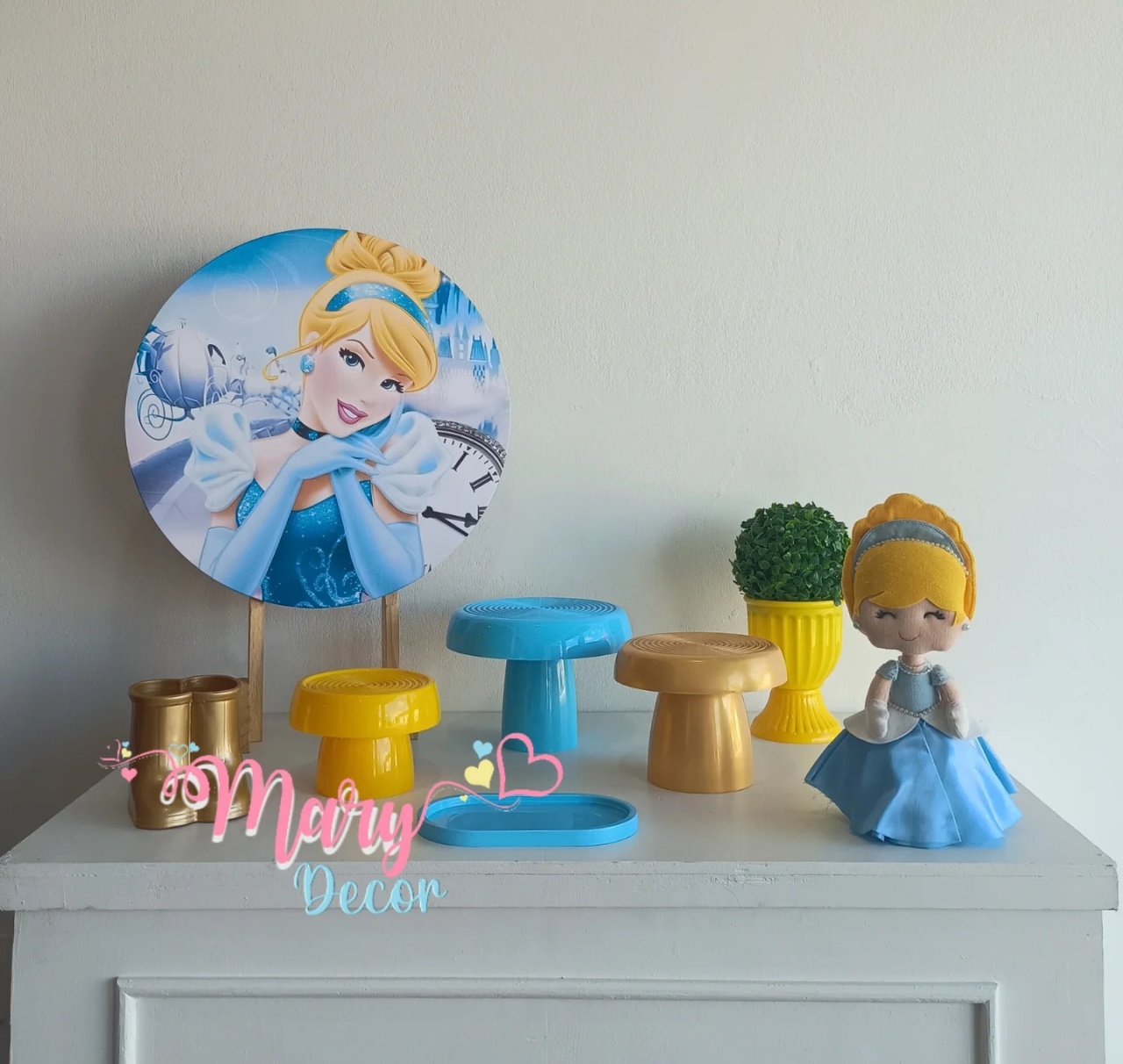 Mini Kit  Cinderela - Mary Decor Festas & Locações