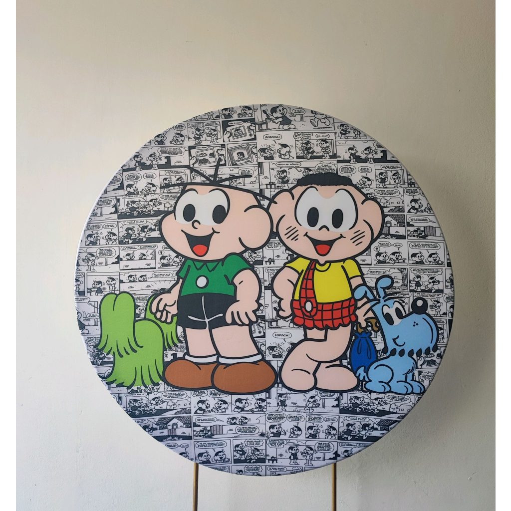 Painel 1.00X1.00 Cebolinha E Cascão - Mary Decor Festas & Locações