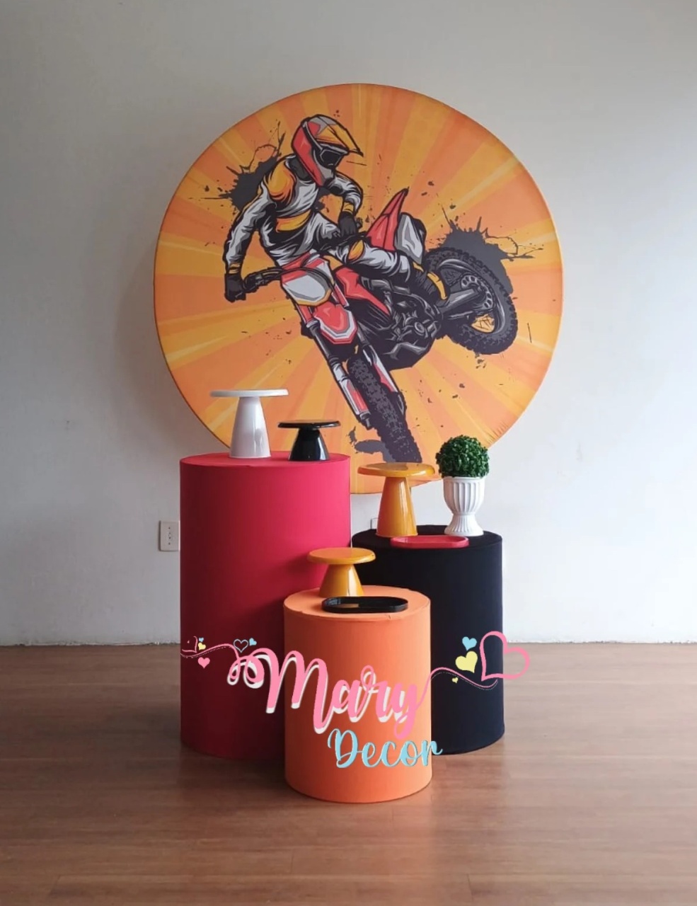 Kit Básico Moto Cros - Mary Decor Festas & Locações