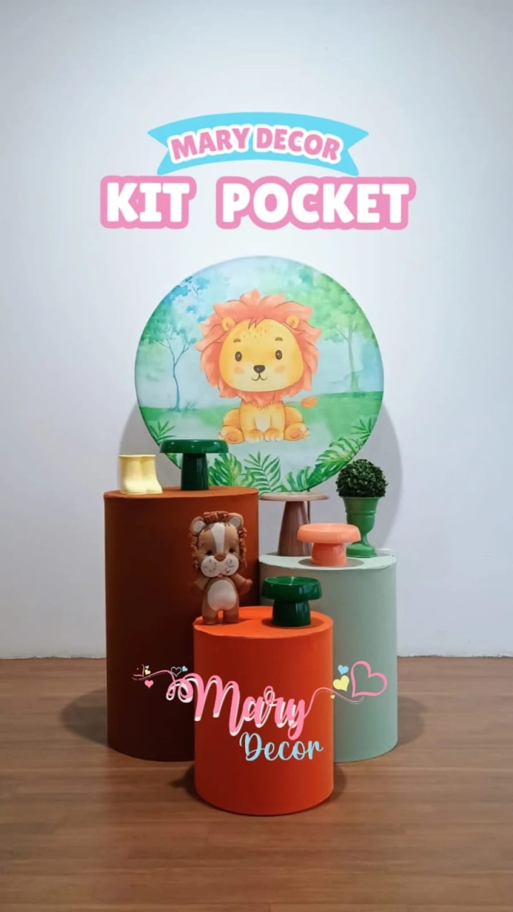 Kit Pocket Leaozinho - Mary Decor Festas & Locações