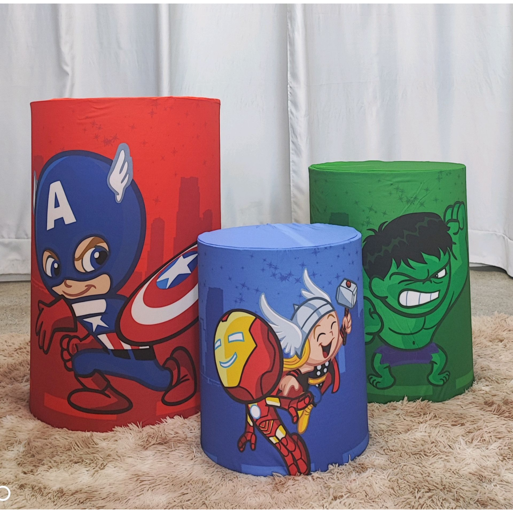 Trio Capa de Cilindro Os Vingadores Baby - Mary Decor Festas & Locações