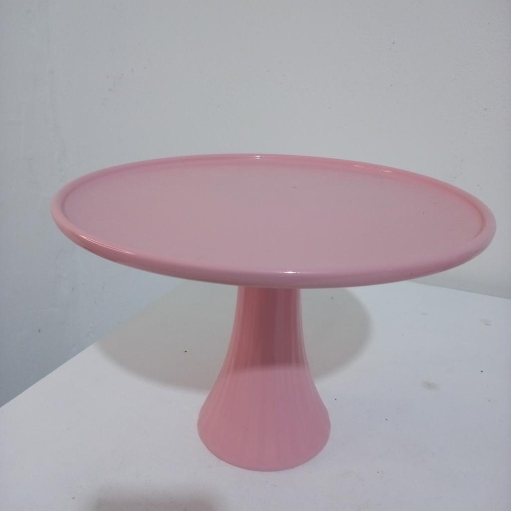 Bandeja Ceramica Rosa  Baby G - Mary Decor Festas & Locações