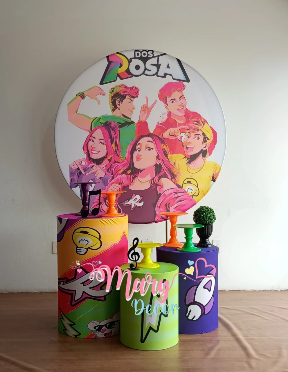 Os Rosas Kit  So Um Bolinho Meninos   - Mary Decor Festas & Locações
