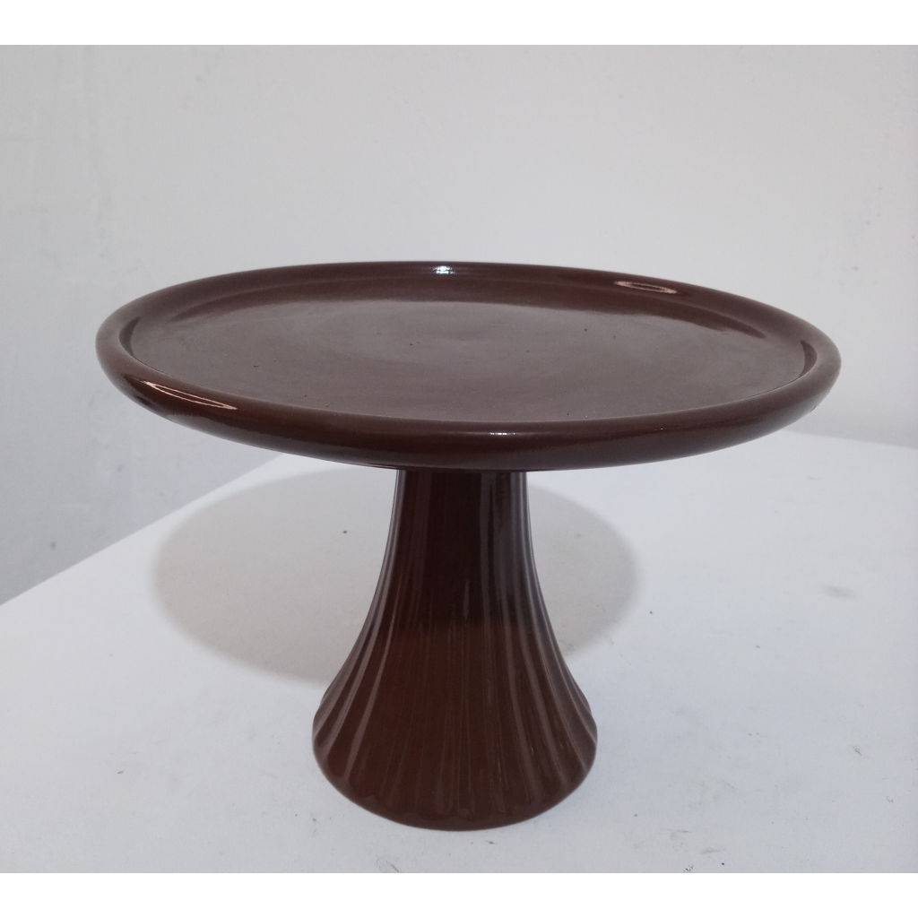 Bandeja Ceramica Marrom M - Mary Decor Festas & Locações
