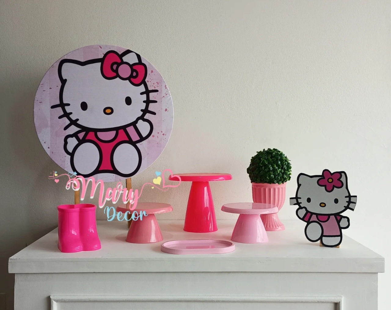 Hello Kitty Mini Kit Festa Na Mesa - Mary Decor Festas & Locações