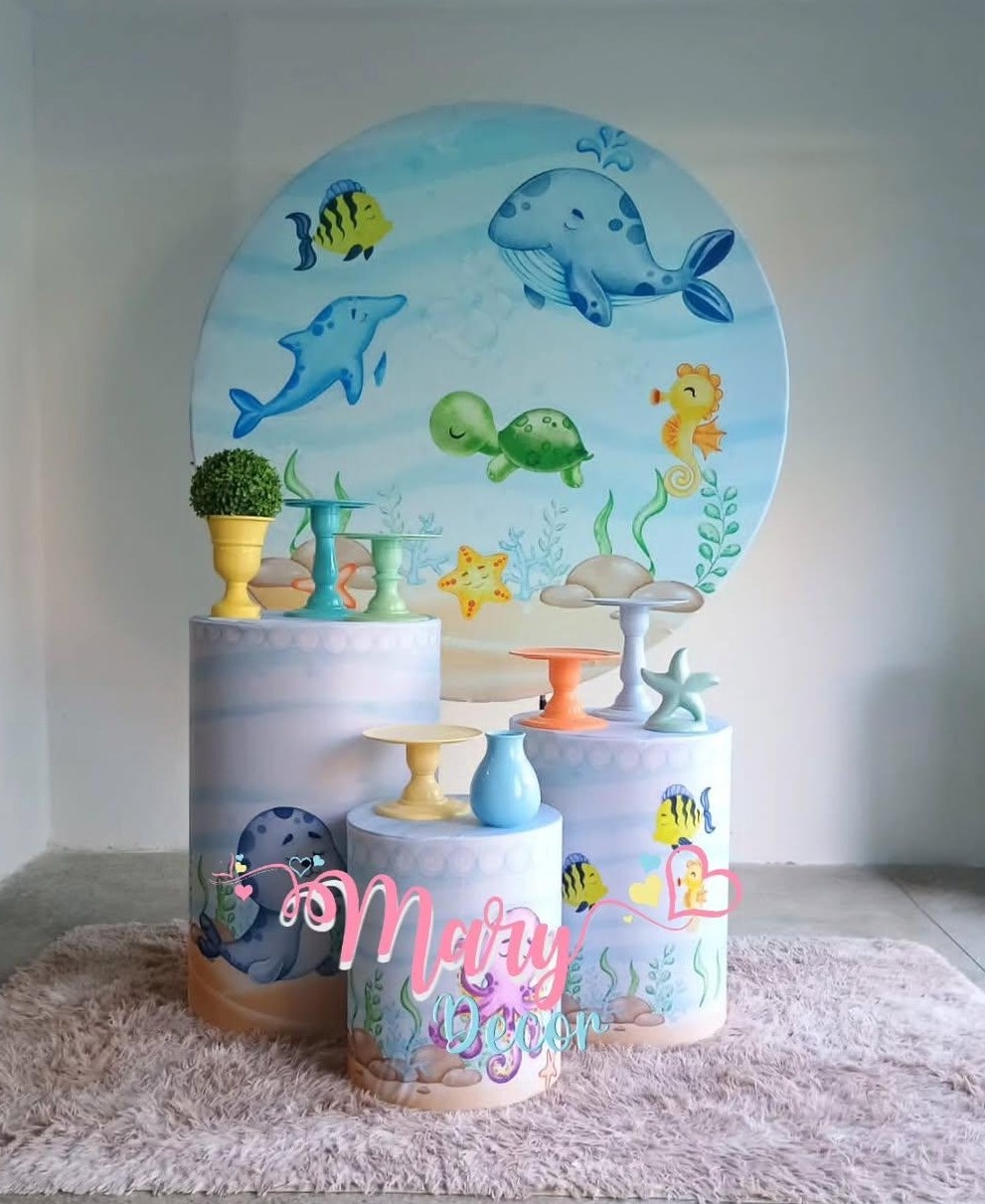 Fundo Do Mar Kit Só Um Bolinho  - Mary Decor Festas & Locações