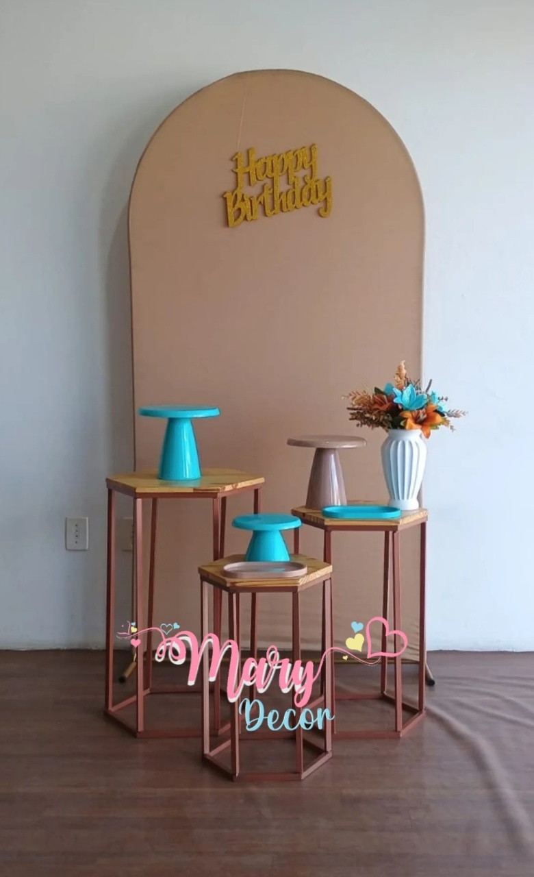 Kit Meu Dia Areia Com Azul - Mary Decor Festas & Locações