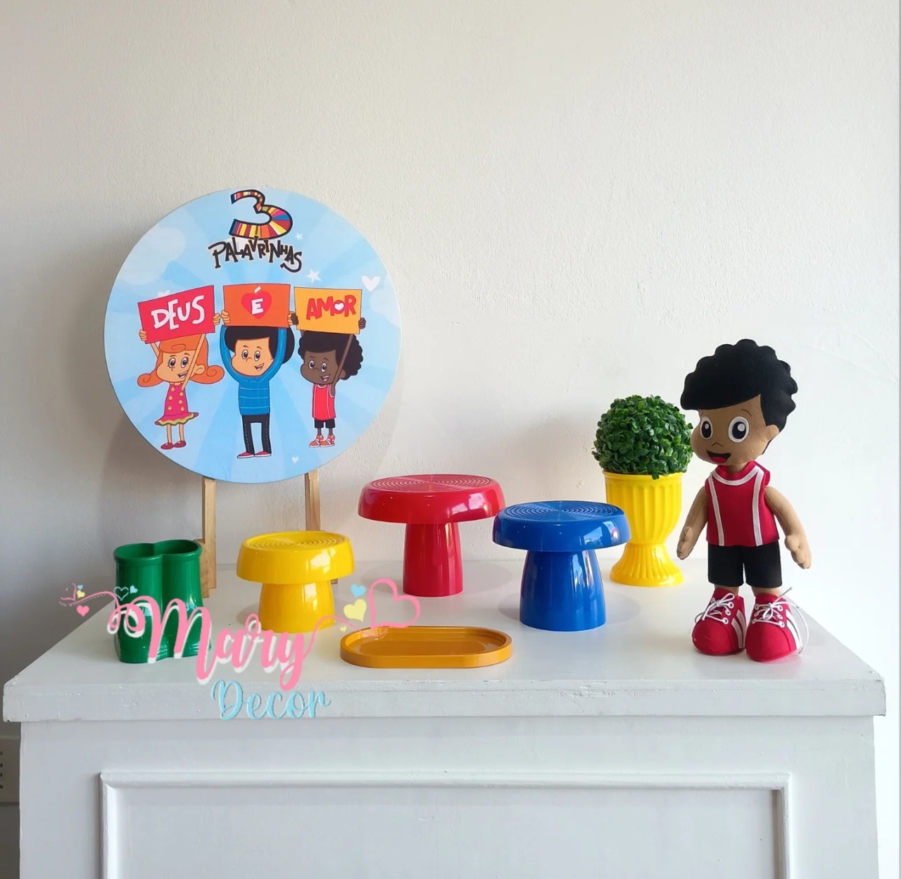 Mini Kit  Três Palavrinhas  - Mary Decor Festas & Locações