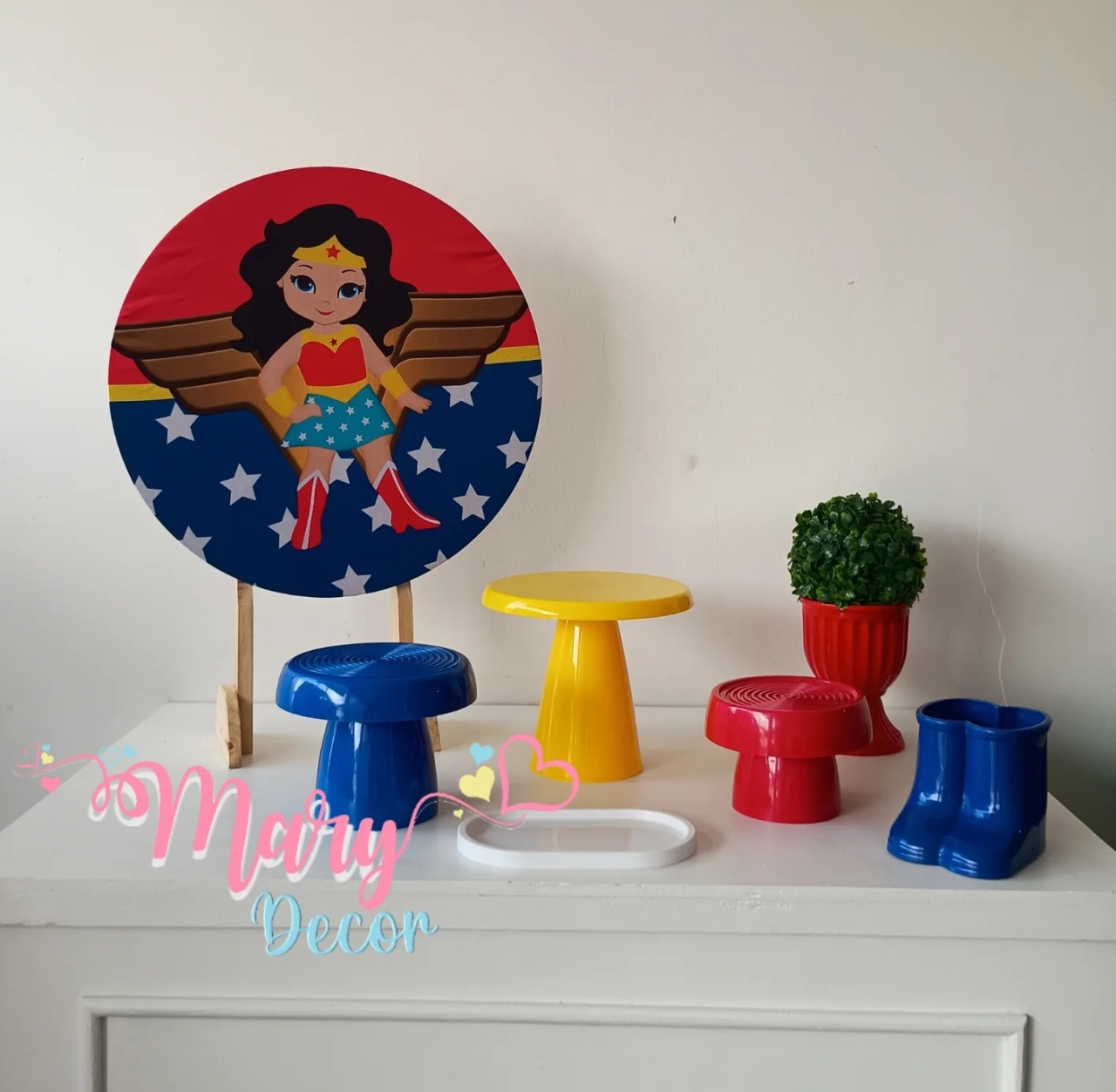 Mini Kit Mulher Maravilha - Mary Decor Festas & Locações
